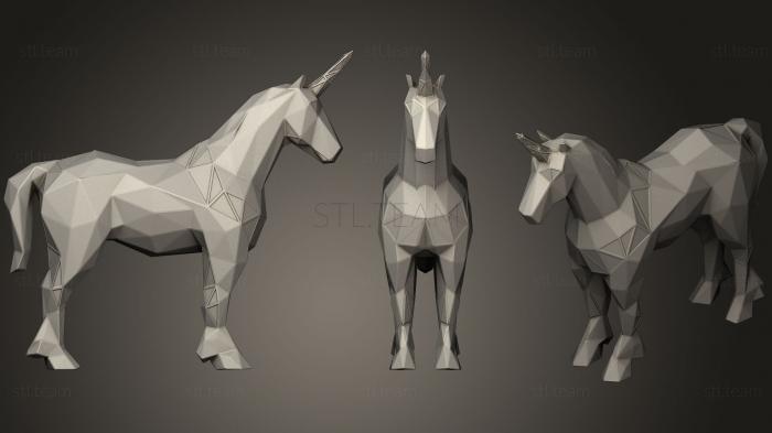 3D model Polygonal Unicorn Parametric (STL)