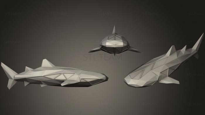 Статуэтки животных Polygonal Whale Shark Parametric
