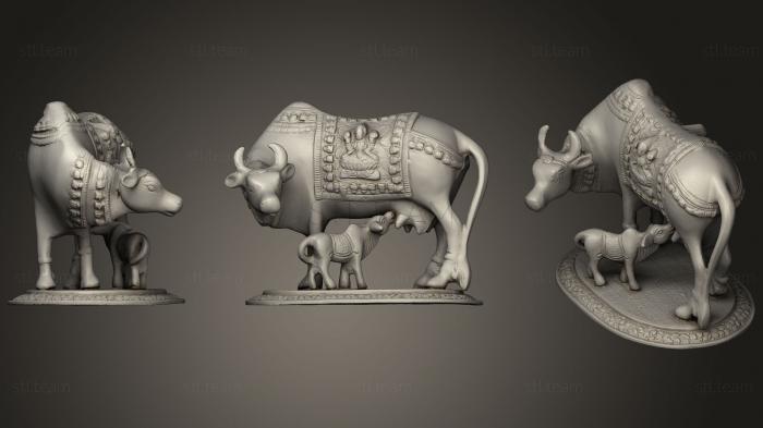 3D model Sacred Cow With Calf (STL)