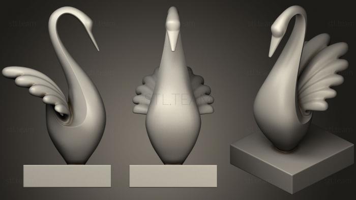 3D model Sculpture Silver Swan (STL)