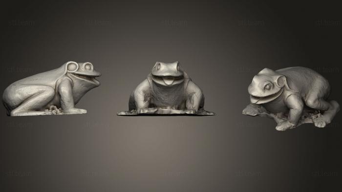 3D model Stone Frog Sculpture (STL)