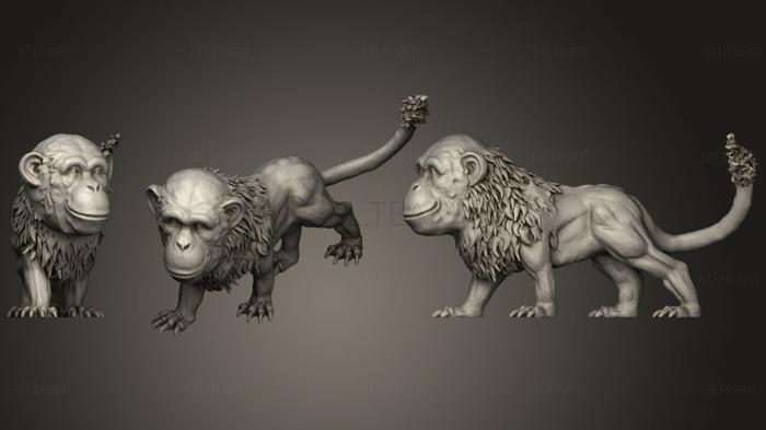Статуэтки животных The Roaring Lion Drag Monkey  Ankank