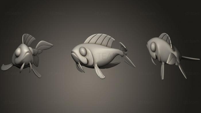 3D модель Зодиак Рыбы 3D Пинап Серия 3 (STL)