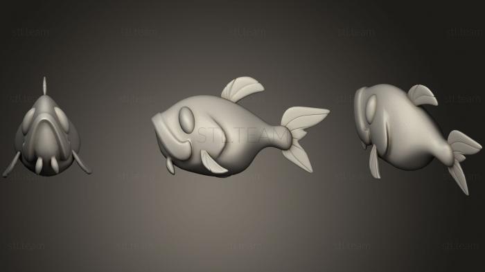 3D модель Зодиак Рыбы 3D Пинап Серия 4 (STL)