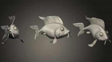 3D модель Зодиак Рыбы 3D Пинап Серия 5 (STL)