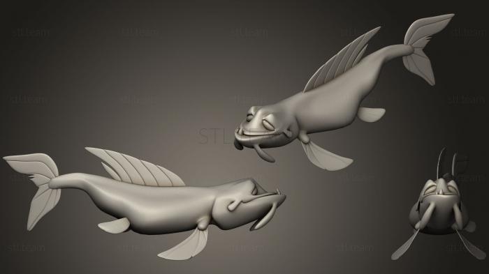 3D модель Зодиак Рыбы 3D Пинап Серия 6 (STL)