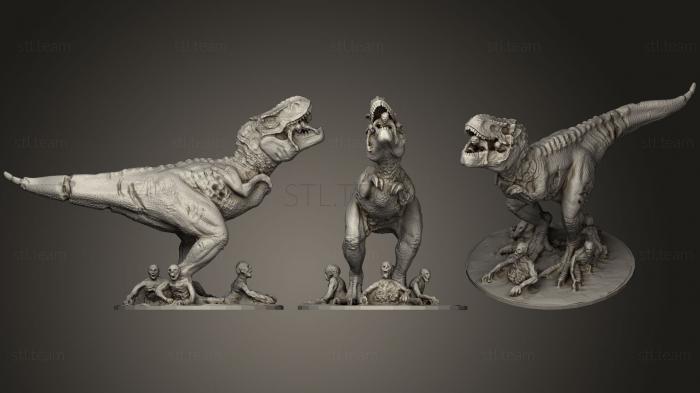 3D модель Зомби Тираннозавр и его друзья (STL)