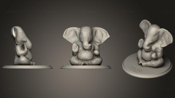 3D модель Бронзовая скульптура слона (STL)