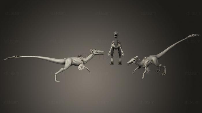 3D модель Compsognathus длиннохвостый (STL)