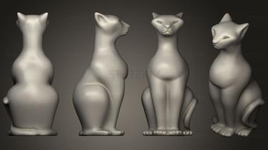 3D model Sitting Cat Figurine (STL)