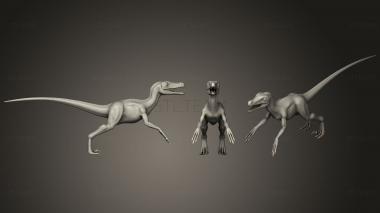 3D model Velociraptor Mongoliensis featherless (STL)