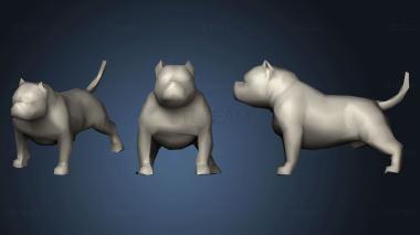 3D model American Bully Dog Low Poly (STL)