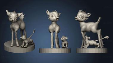 3D model Bambi & Simba (STL)