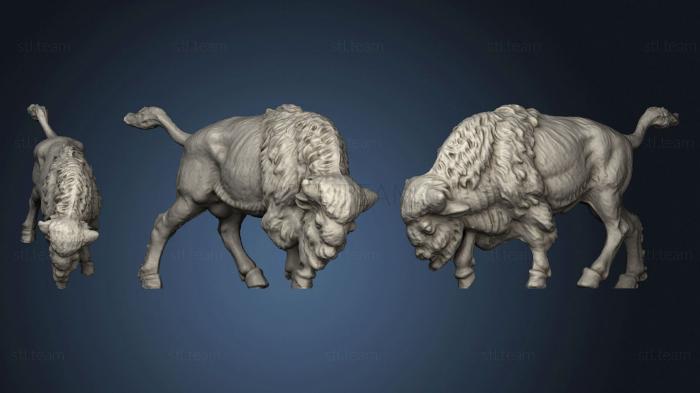 Статуэтки животных Buffalo 3D