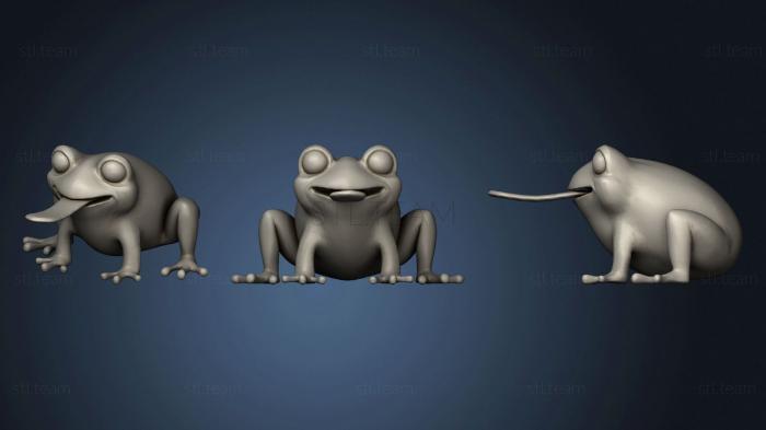 3D model Cartoon Red legged Frog (STL)