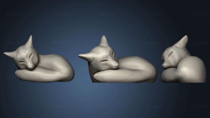 3D model Cute Sleeping Fox (STL)