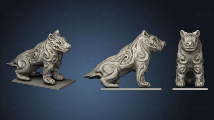 3D модель Собака-Демон С Простой Основой (STL)