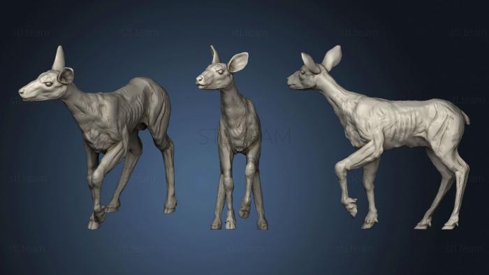 3D model Fawn Posed Rough 2 (STL)