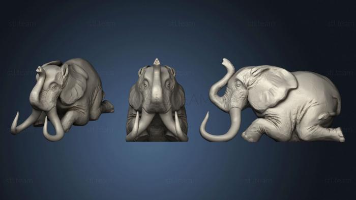 3D модель Статуэтка Удивительной Силы Мраморного Слона (STL)