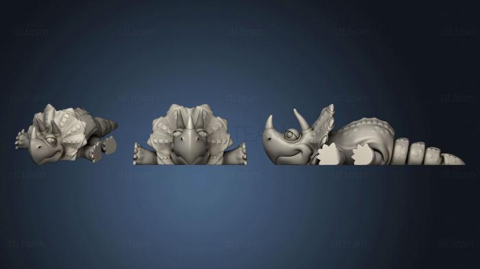3D model Flexi Triceratops (STL)