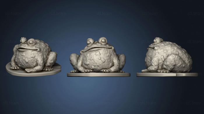 3D model Garden Toad On A Lily Pad (STL)