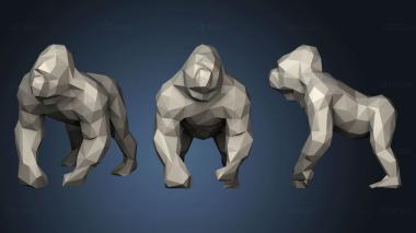 3D model Gorilla Low poly (STL)