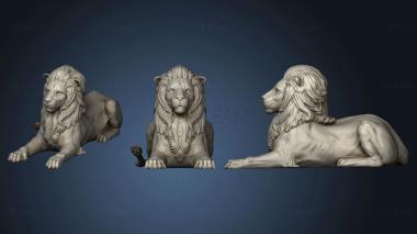 3D модель Лежащий лев (STL)