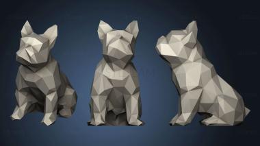 3D model Low Poly Bull Dog (STL)