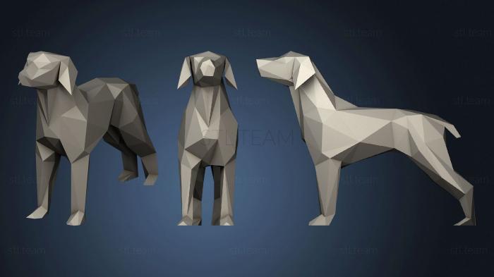 3D модель Низкополигональная Собака (STL)