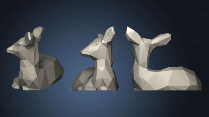 3D model Low Poly Fawn (STL)