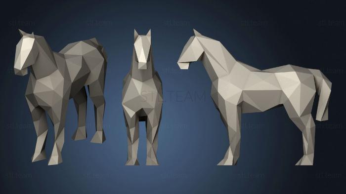 3D model Low poly Horse (STL)