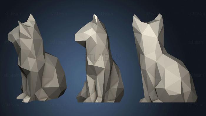 Low Poly Sitting Cat!