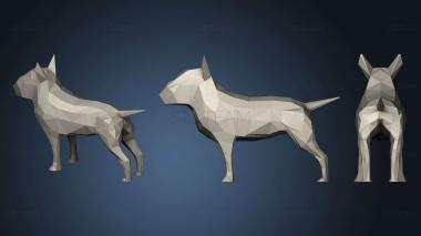 3D model Lowpoly Bull Terrier (STL)