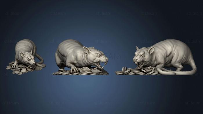 3D модель Макс - Настольная Миниатюра Гигантской Крысы (STL)