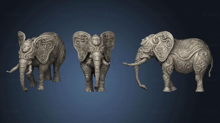 3D модель Богато украшенный слон (STL)