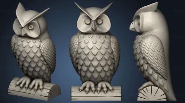 3D model Owl Facing Front (STL)
