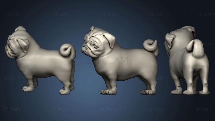 3D model Pup cao grupo (STL)