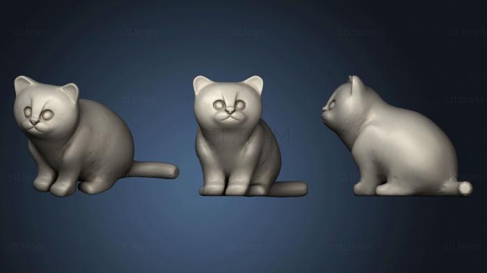 3D model Sitting kitten (STL)