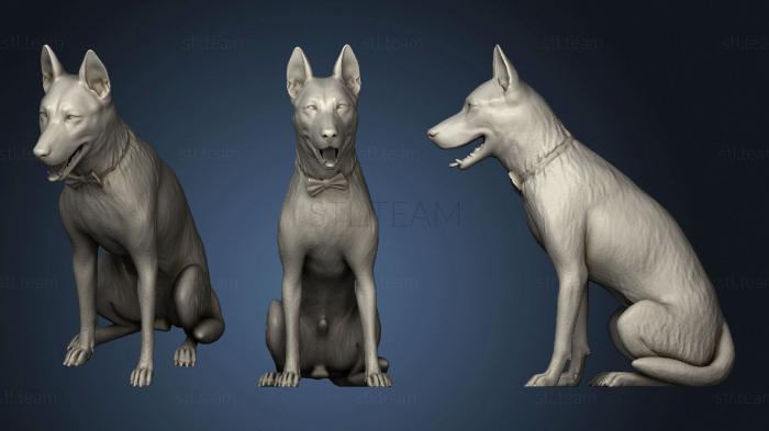 3D model Smiling dog with butterfly 19 (STL)