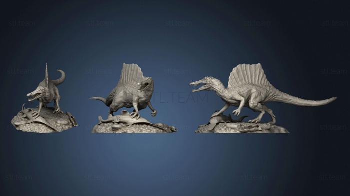3D model Spinosaurus Fishing Statue (STL)