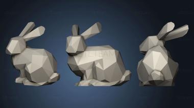 3D модель Низкополигональная Плоская Основа Stanford Bunny (STL)