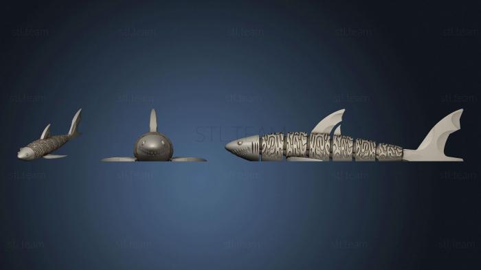 3D model Curved Leopard Shark (STL)