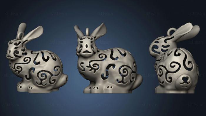 3D model Handsome Hole rabbit Sitting (STL)