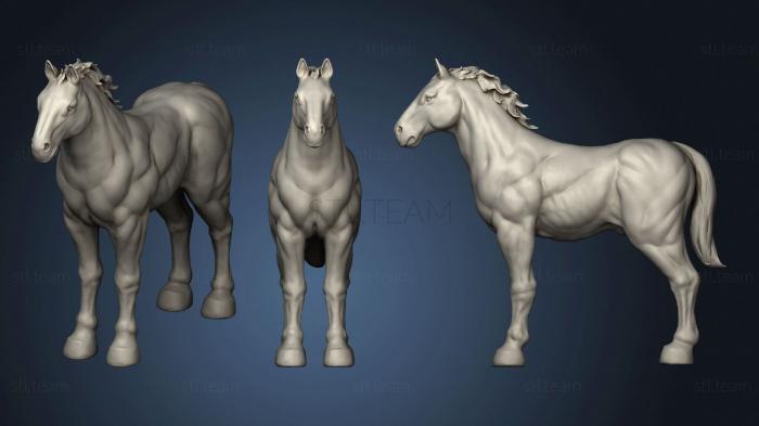 Статуэтки животных Боевой конь 2