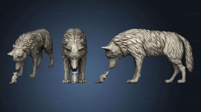 Статуэтки животных Волк и крыса