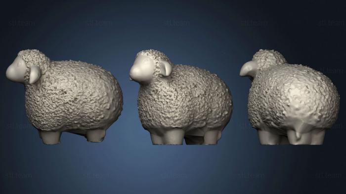3D модель Шерстистая овца (STL)