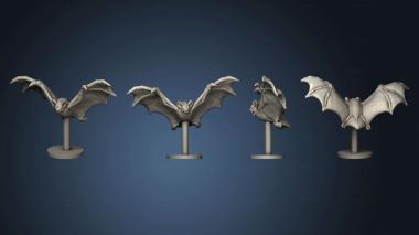 3D model bat on stand 2 (STL)