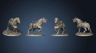 3D model Blood Cavalier Banner Complete No Rider (STL)