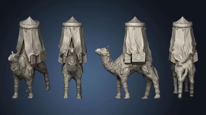 3D model Camel Ornamental Tent Unbased (STL)
