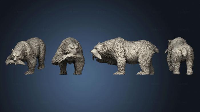 3D model Grizzly Bear Fish 2 (STL)